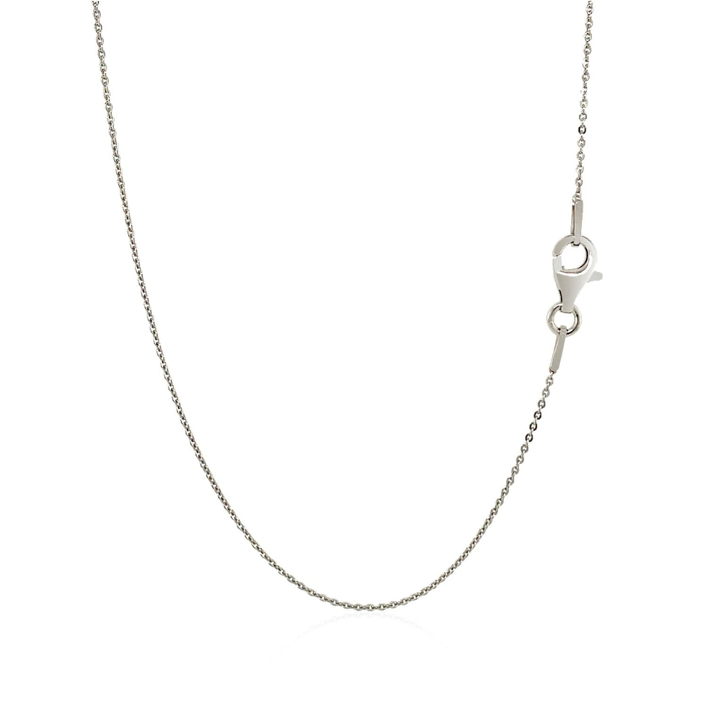 Sterling Silver Rhodium Plated Cable Chain (0.60 mm) - ThisandThatShoppe