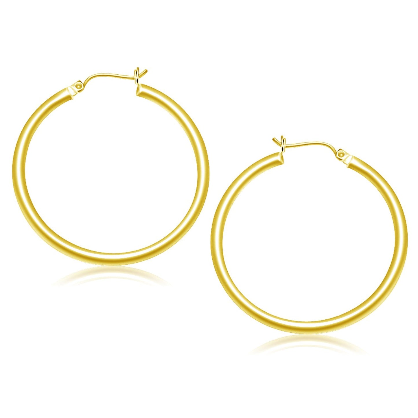 14 Karat Gelbgold Creolen poliert (3x40mm)