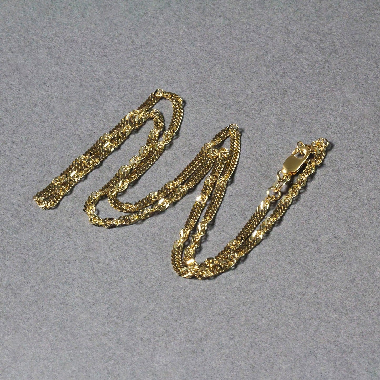 14k Yellow Gold Singapore Chain (2.10 mm) - ThisandThatShoppe