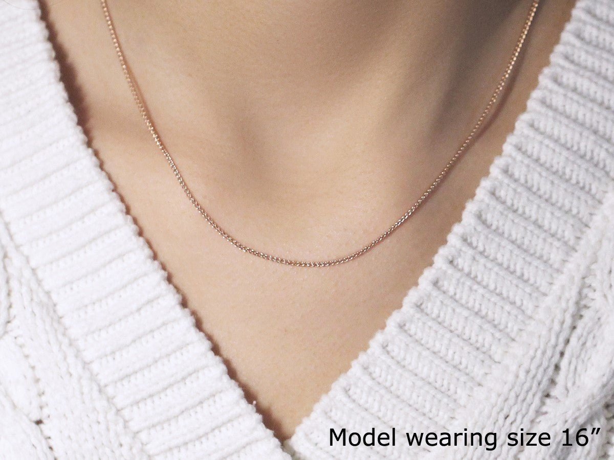 14k Rose Gold Diamond Cut Round Wheat Chain (1.20 mm) - ThisandThatShoppe
