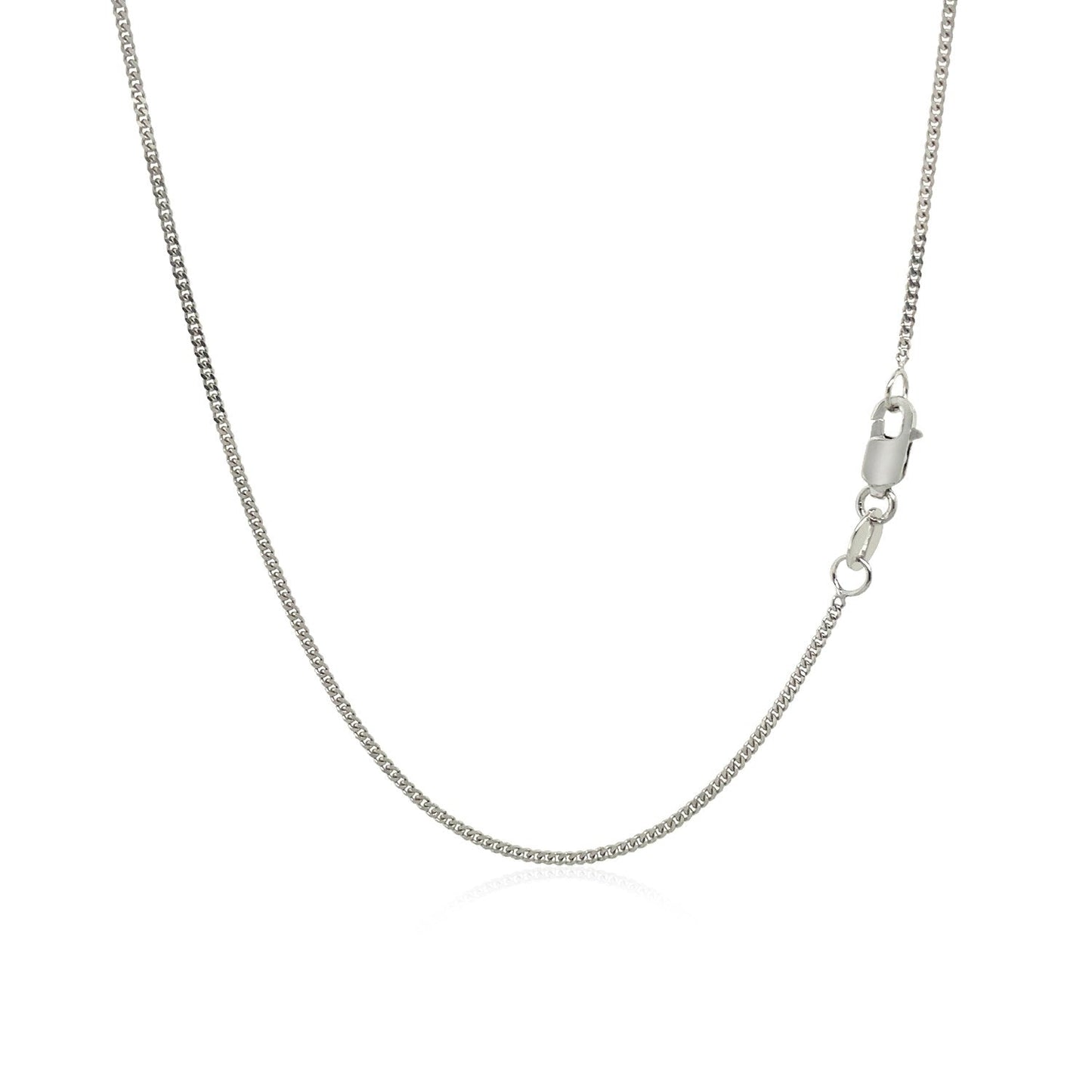 14k White Gold Gourmette Chain 1.0mm (1.00 mm) - ThisandThatShoppe