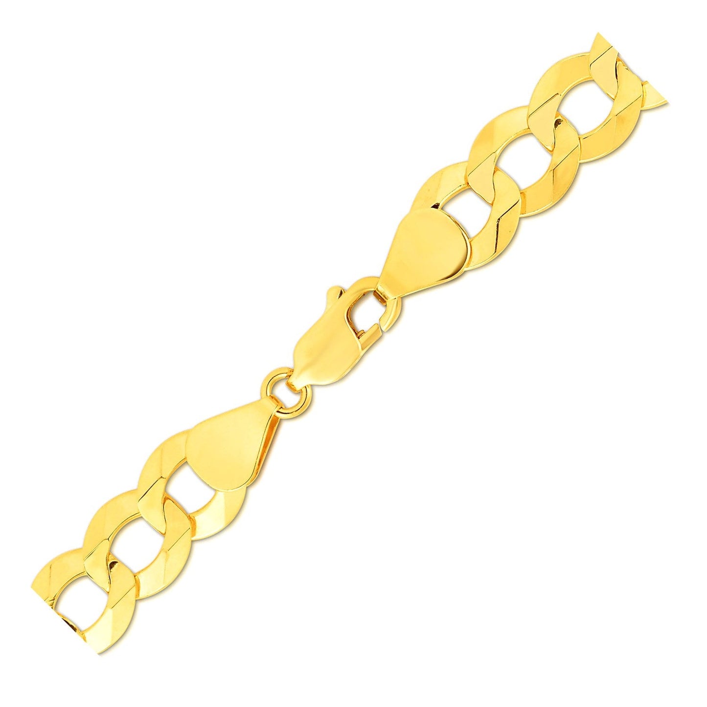 14k Gelbgold Massives Panzerarmband 10,0 mm
