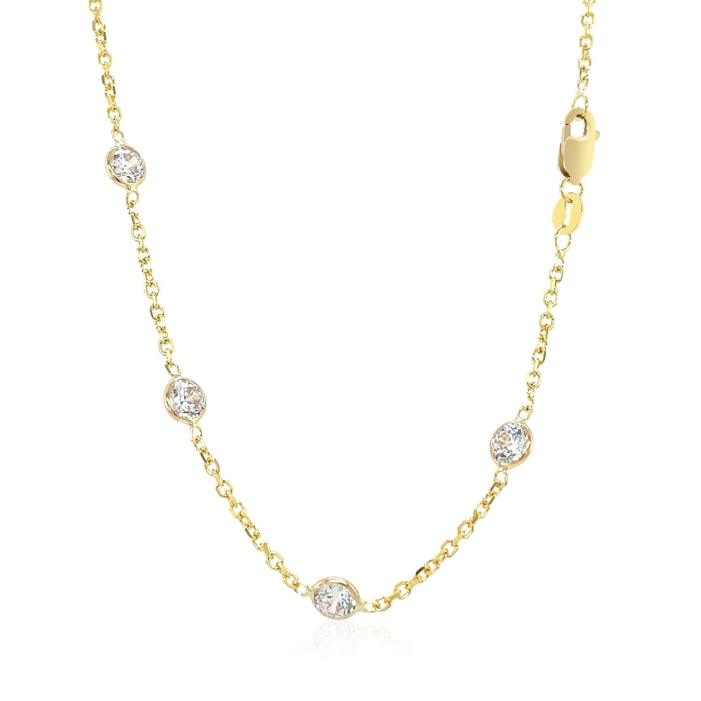 14k Yellow Gold CZ By the Yard Long Links - ThisandThatShoppe