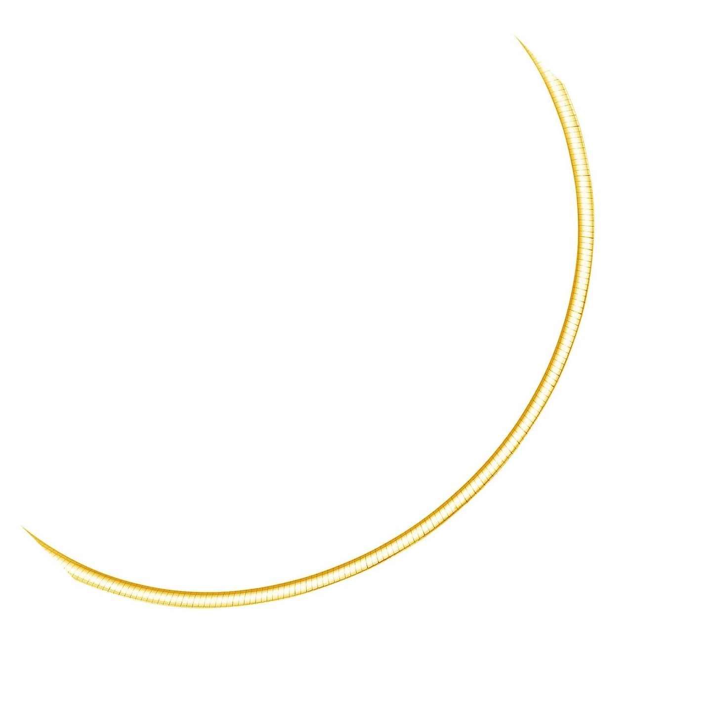 3.0 mm 14k Two Tone Gold Reversible Omega Necklace - ThisandThatShoppe