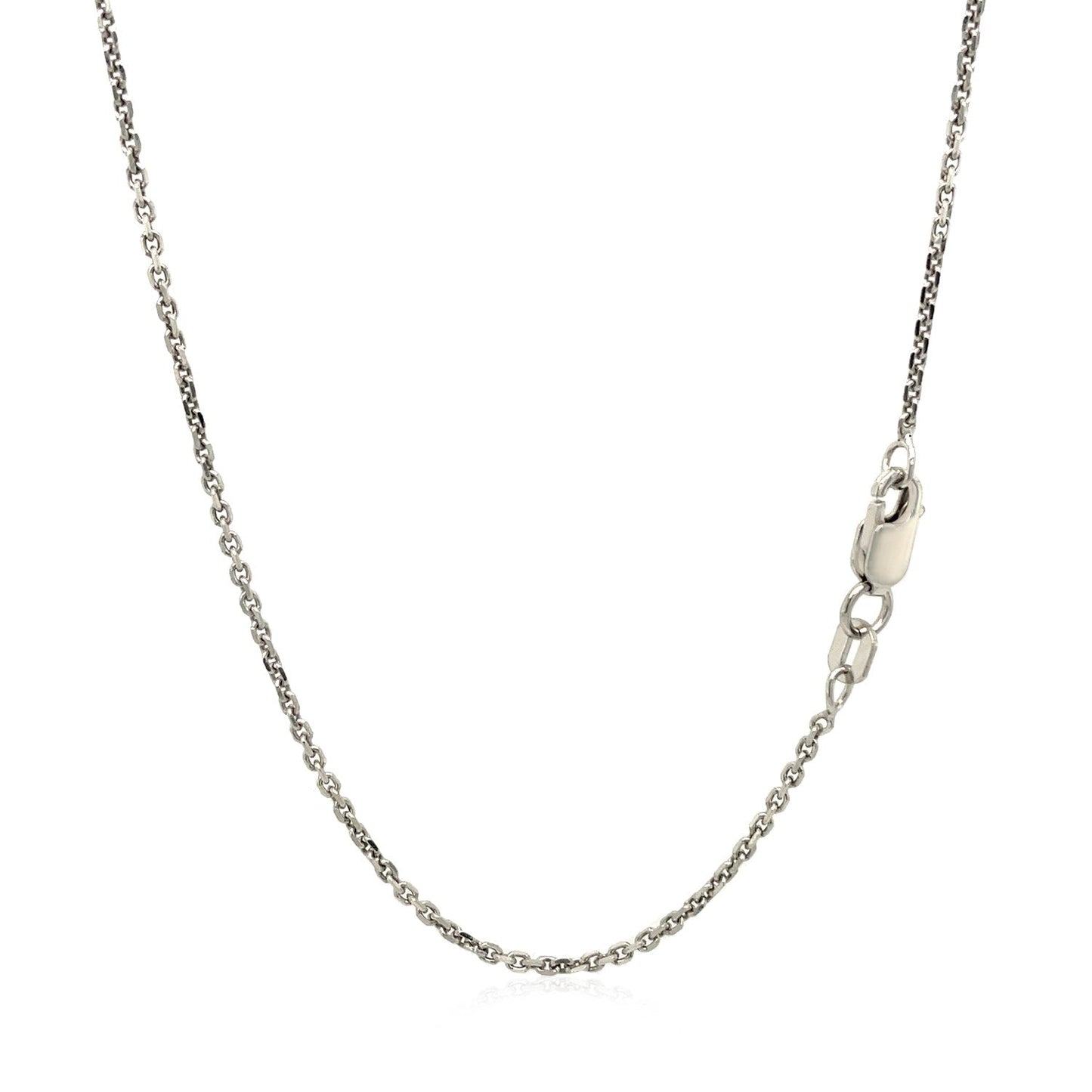 Sterling Silver Rhodium Plated Cable Chain (1.40 mm) - ThisandThatShoppe