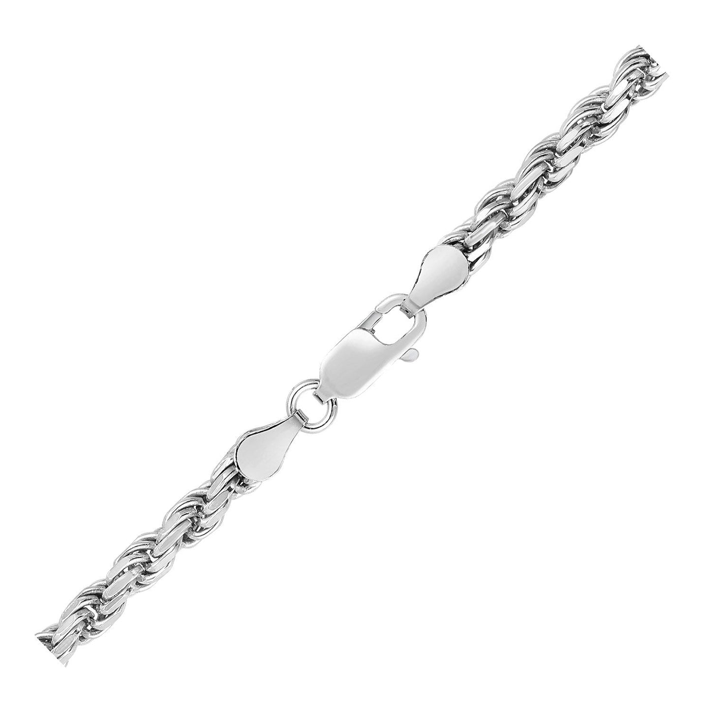 Sterling Silver 3.6mm Diamond Cut Rope Style Chain - ThisandThatShoppe