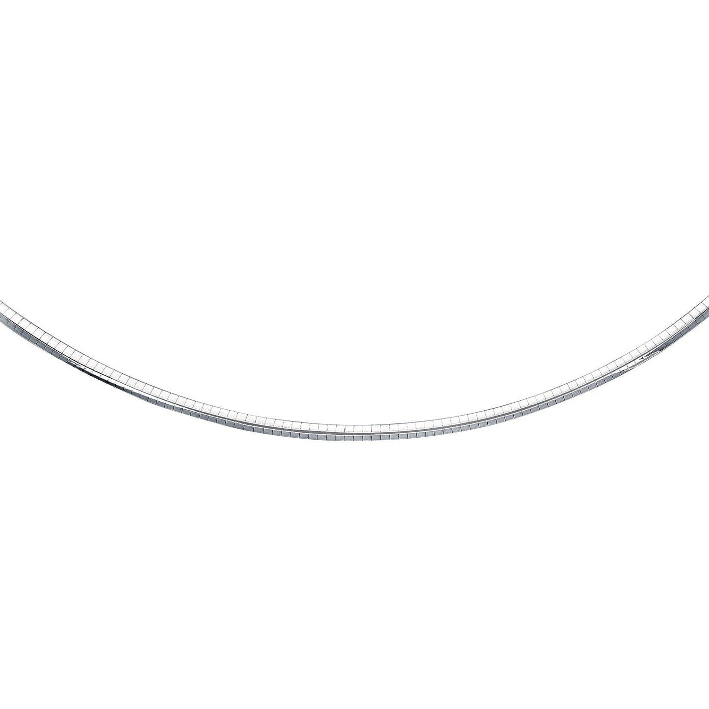 14k White Gold Chain in a Classic Omega Design (4.00 mm) - ThisandThatShoppe