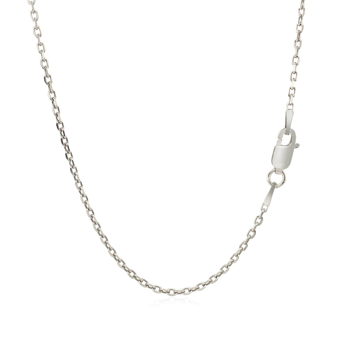 Sterling Silver Rhodium Plated Cable Chain (1.50 mm) - ThisandThatShoppe