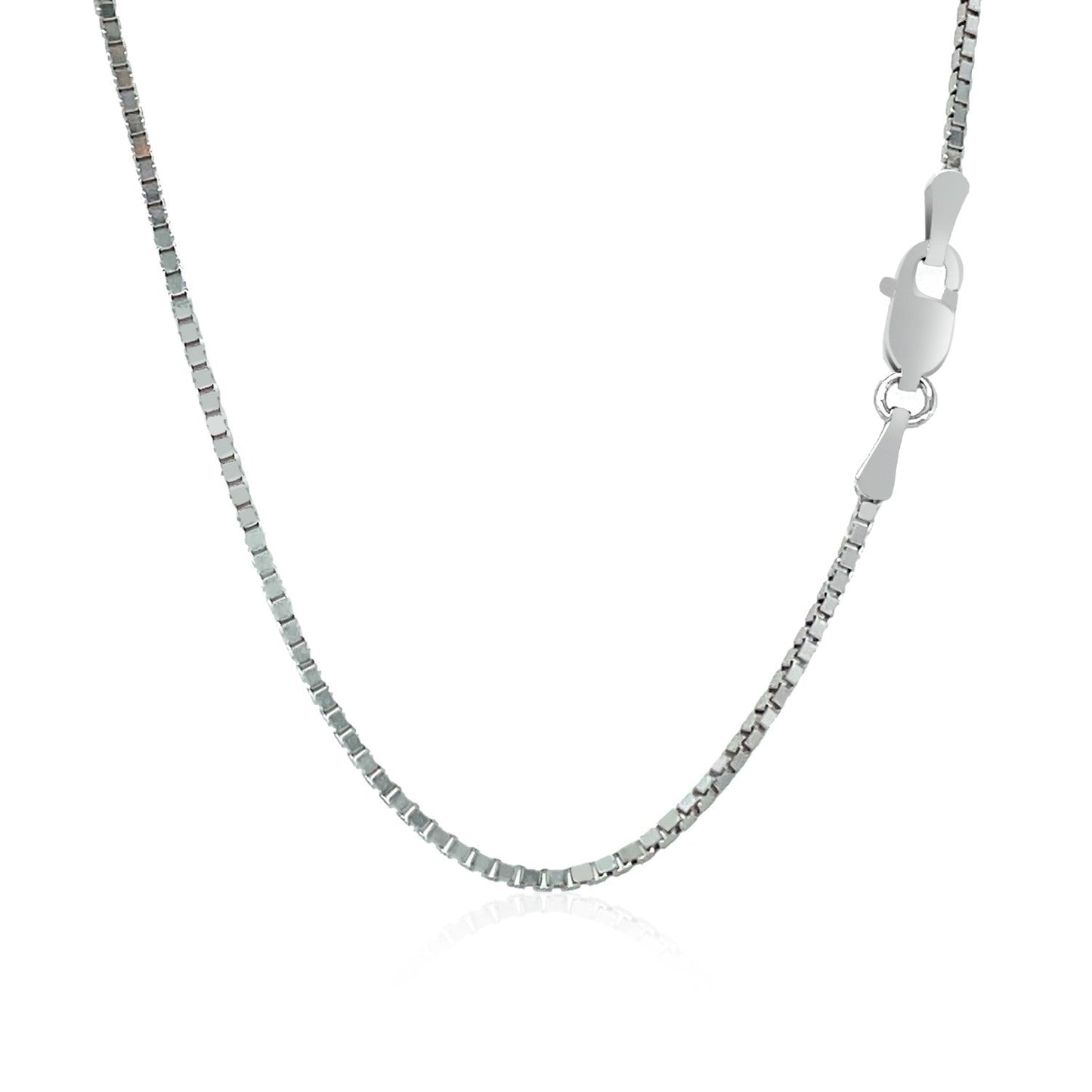 14k White Gold Classic Box Chain (1.10 mm) - ThisandThatShoppe
