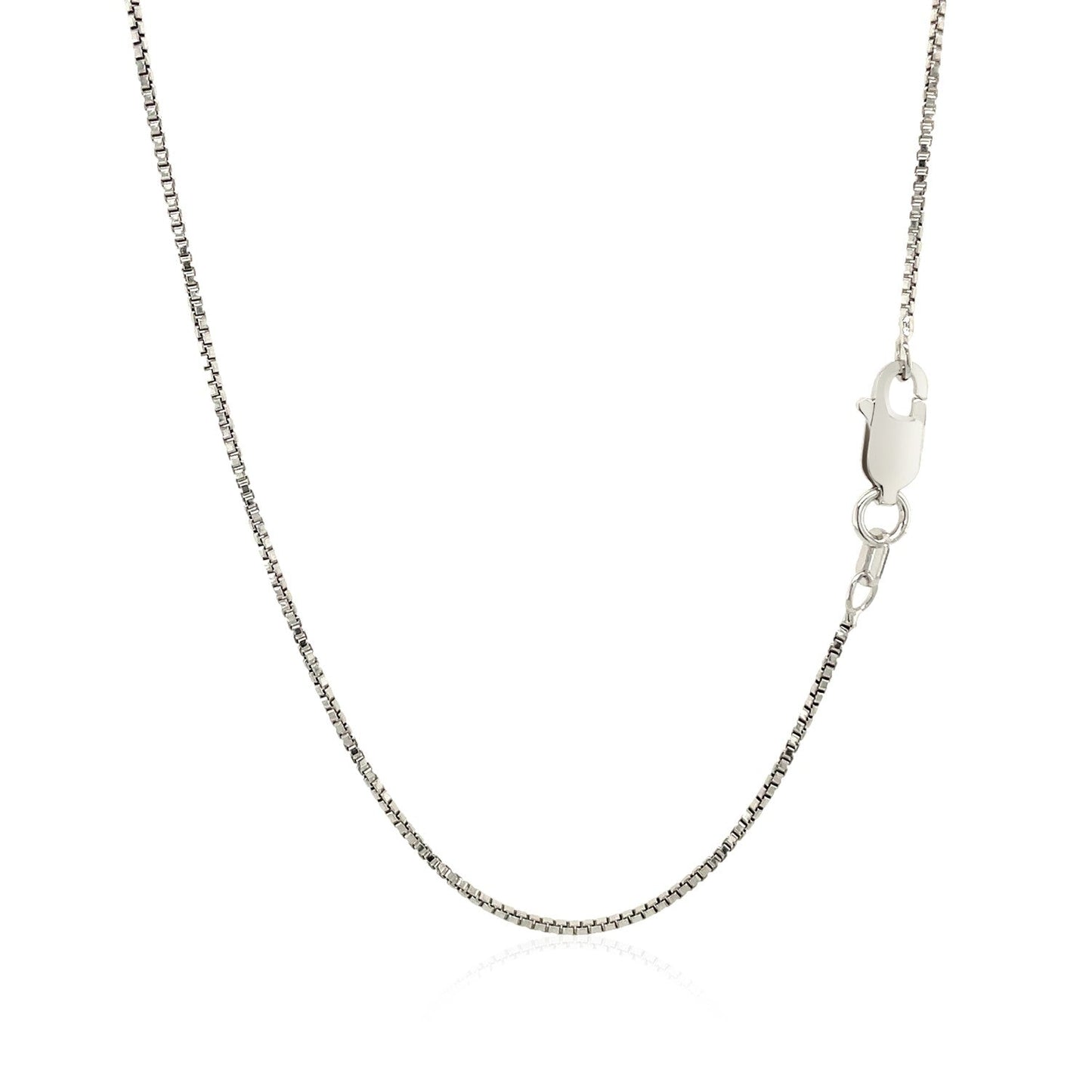 Sterling Silver Rhodium Plated Box Chain (1.10 mm) - ThisandThatShoppe