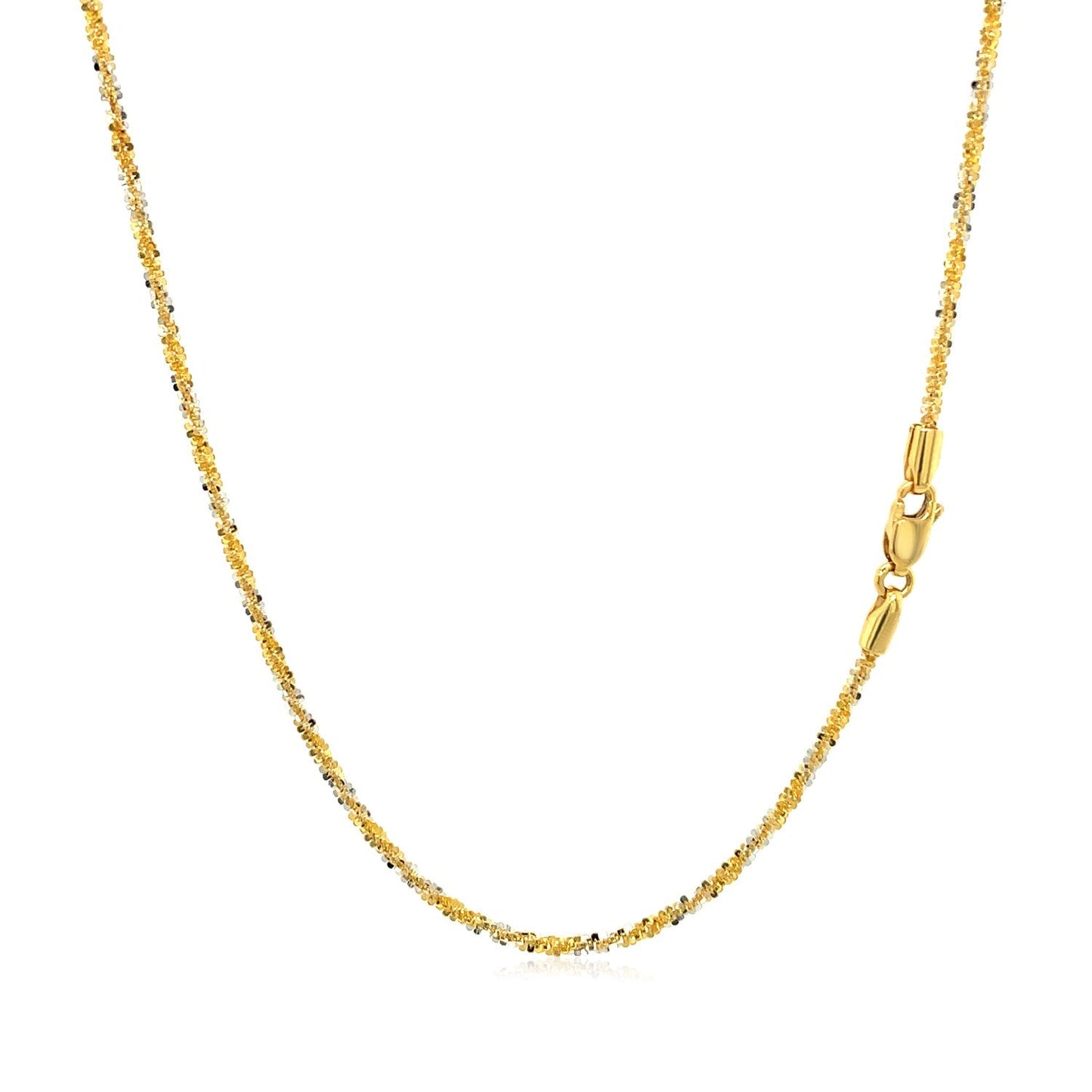 14k White and Yellow Gold Two Tone Sparkle Chain (1.50 mm) - ThisandThatShoppe
