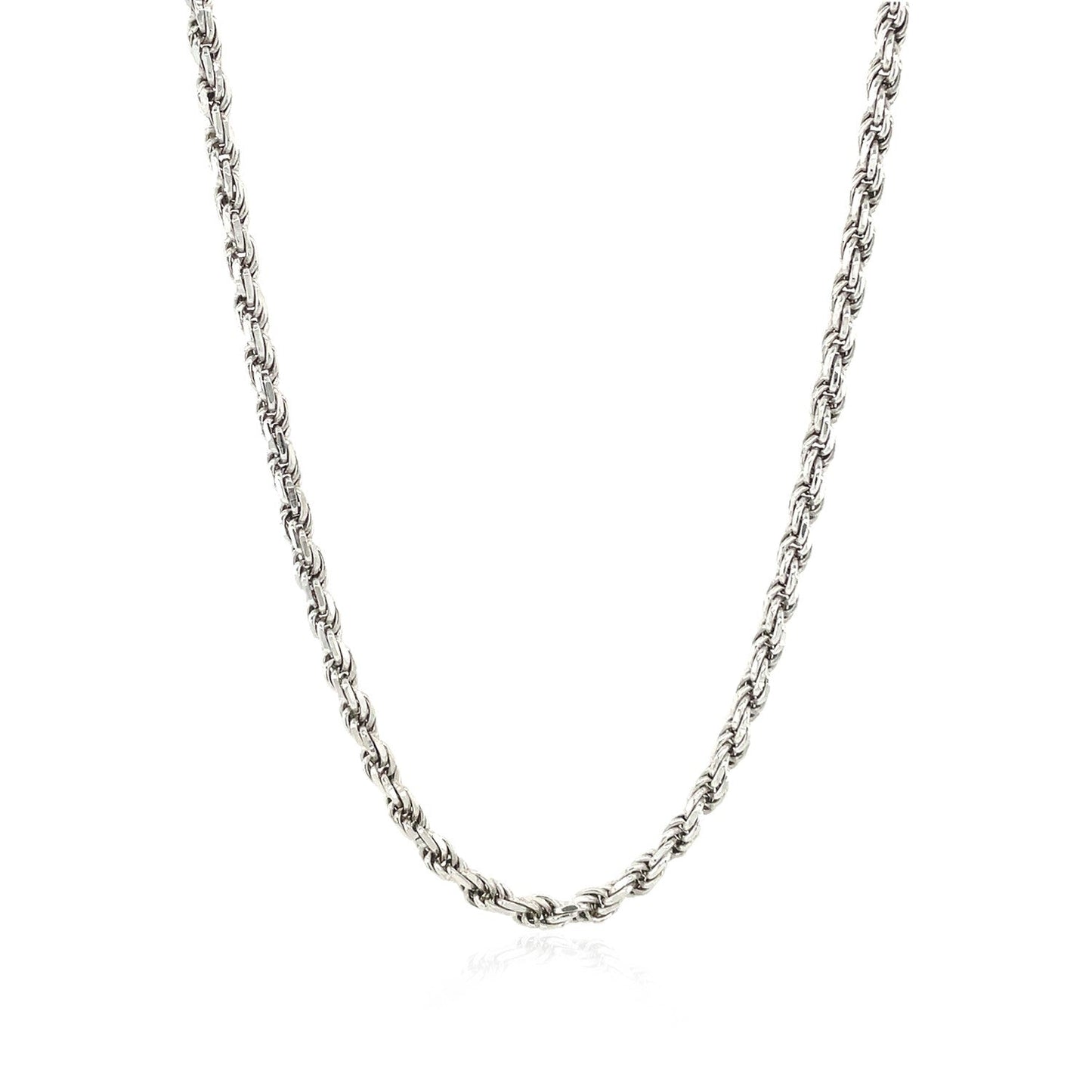 Sterling Silver 2.9mm Diamond Cut Rope Style Chain - ThisandThatShoppe