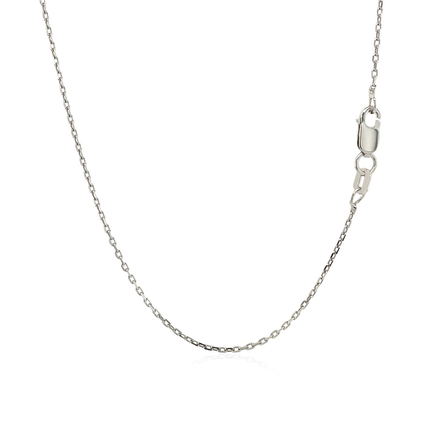 Sterling Silver Rhodium Plated Cable Chain (1.10 mm) - ThisandThatShoppe