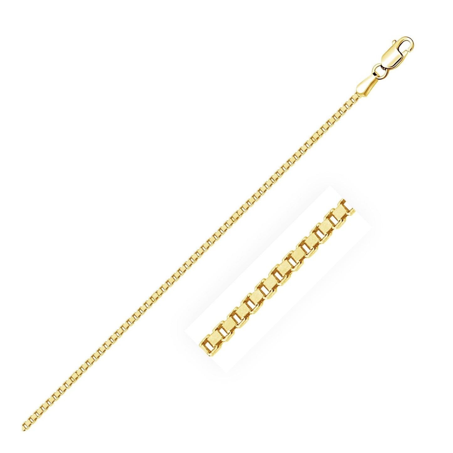 14k Yellow Gold Classic Box Chain (1.4 mm) - ThisandThatShoppe