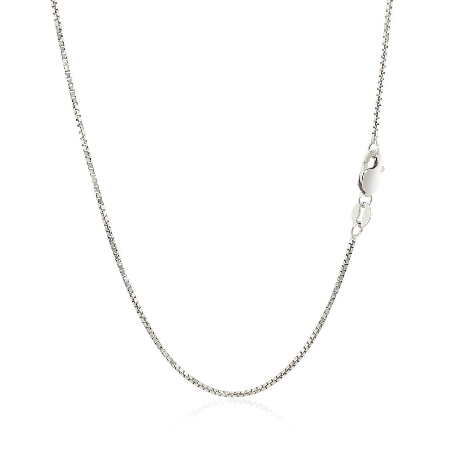 14k White Gold Octagonal Box Chain (1.00 mm) - ThisandThatShoppe