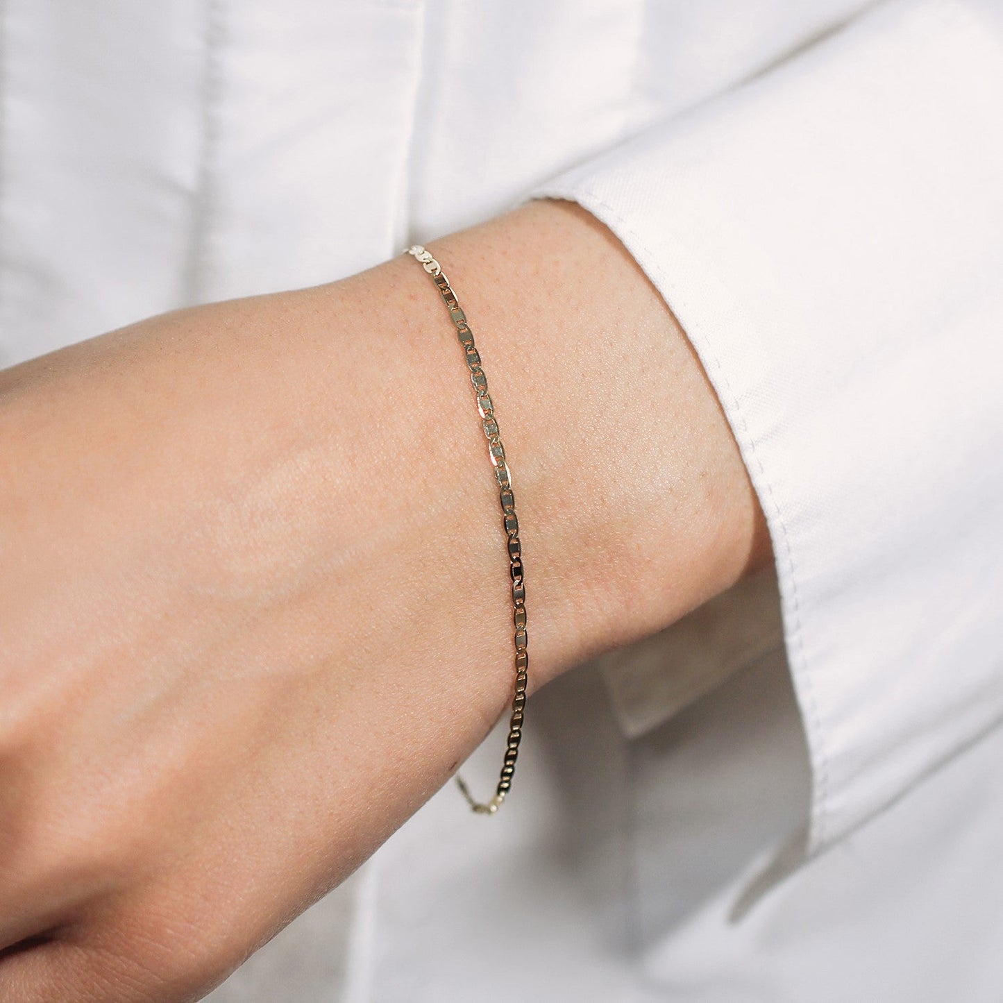 10 Karat Gelbgold Mariner Ankerkettengliederarmband (1,70 mm)