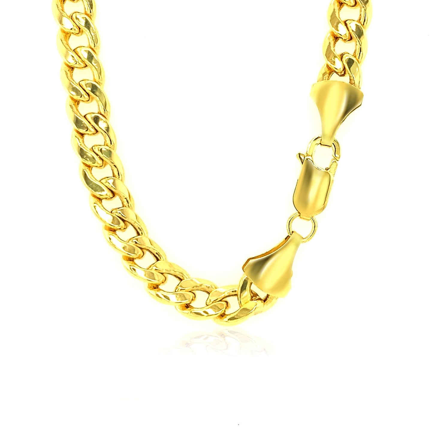 10k Yellow Gold Light Miami Cuban Chain (7.00 mm) - ThisandThatShoppe