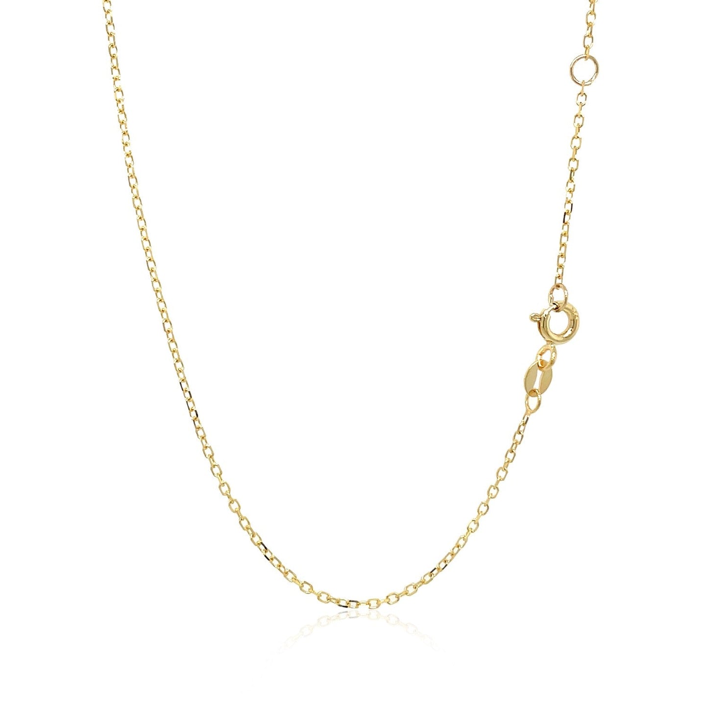 14k Yellow Gold 17 inch Necklace with Round Amethyst - ThisandThatShoppe