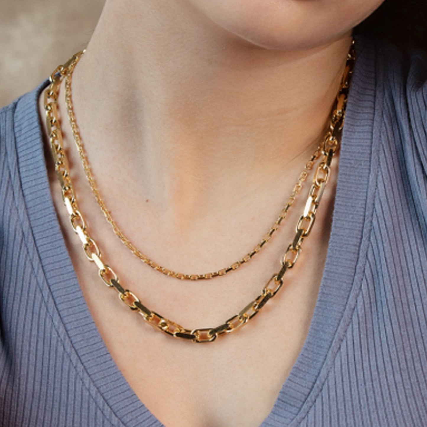 14k Yellow Gold French Cable Link Chain (6.1 mm) - ThisandThatShoppe