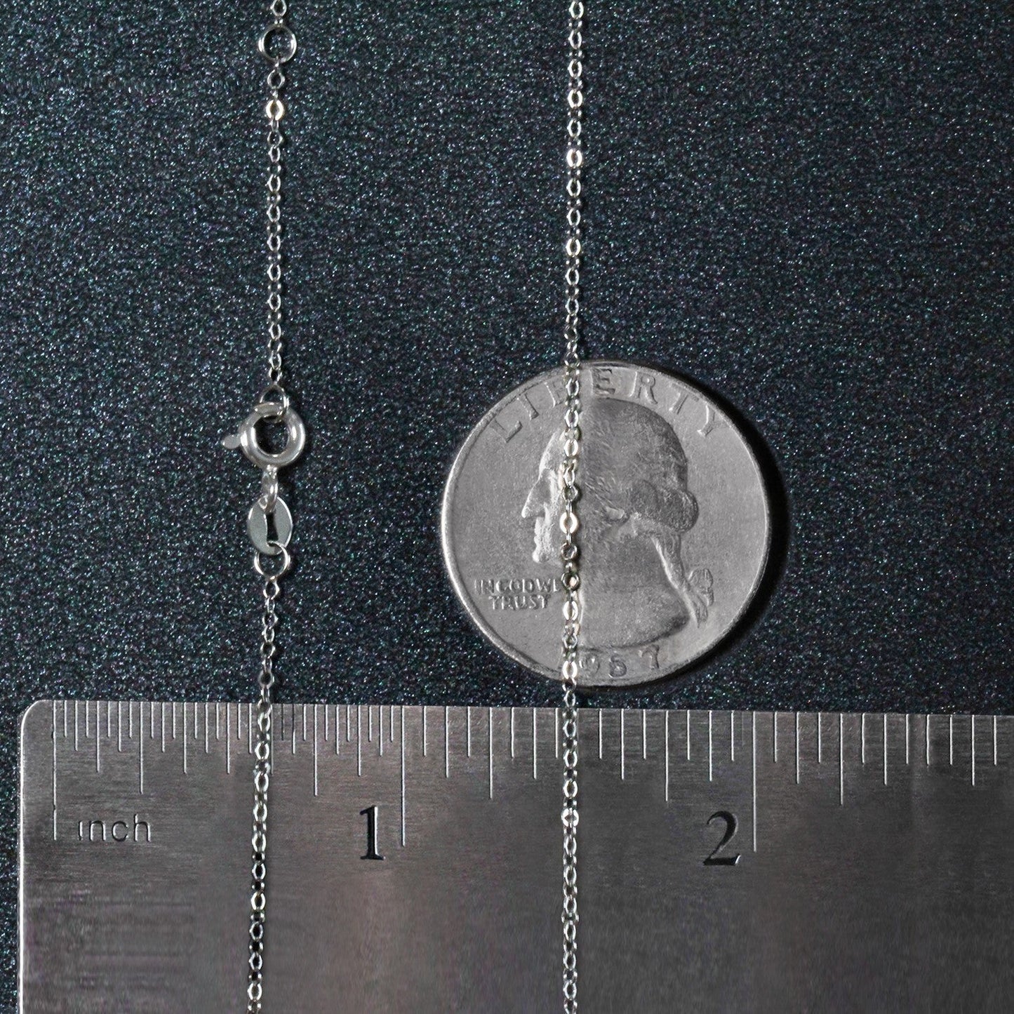 Double Extendable Piatto Chain in 14k White Gold (1.30 mm) - ThisandThatShoppe