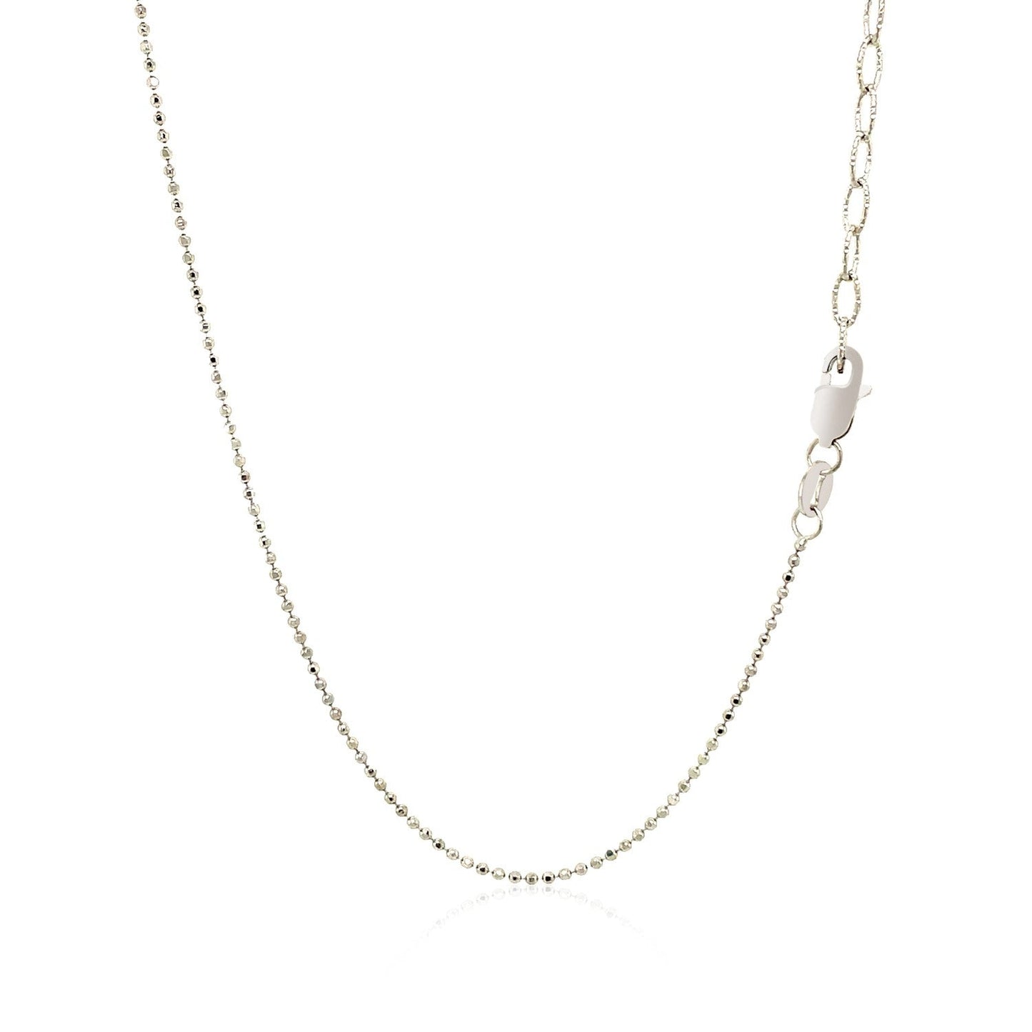 14k White Gold Necklace with Round Diamond Charms - ThisandThatShoppe