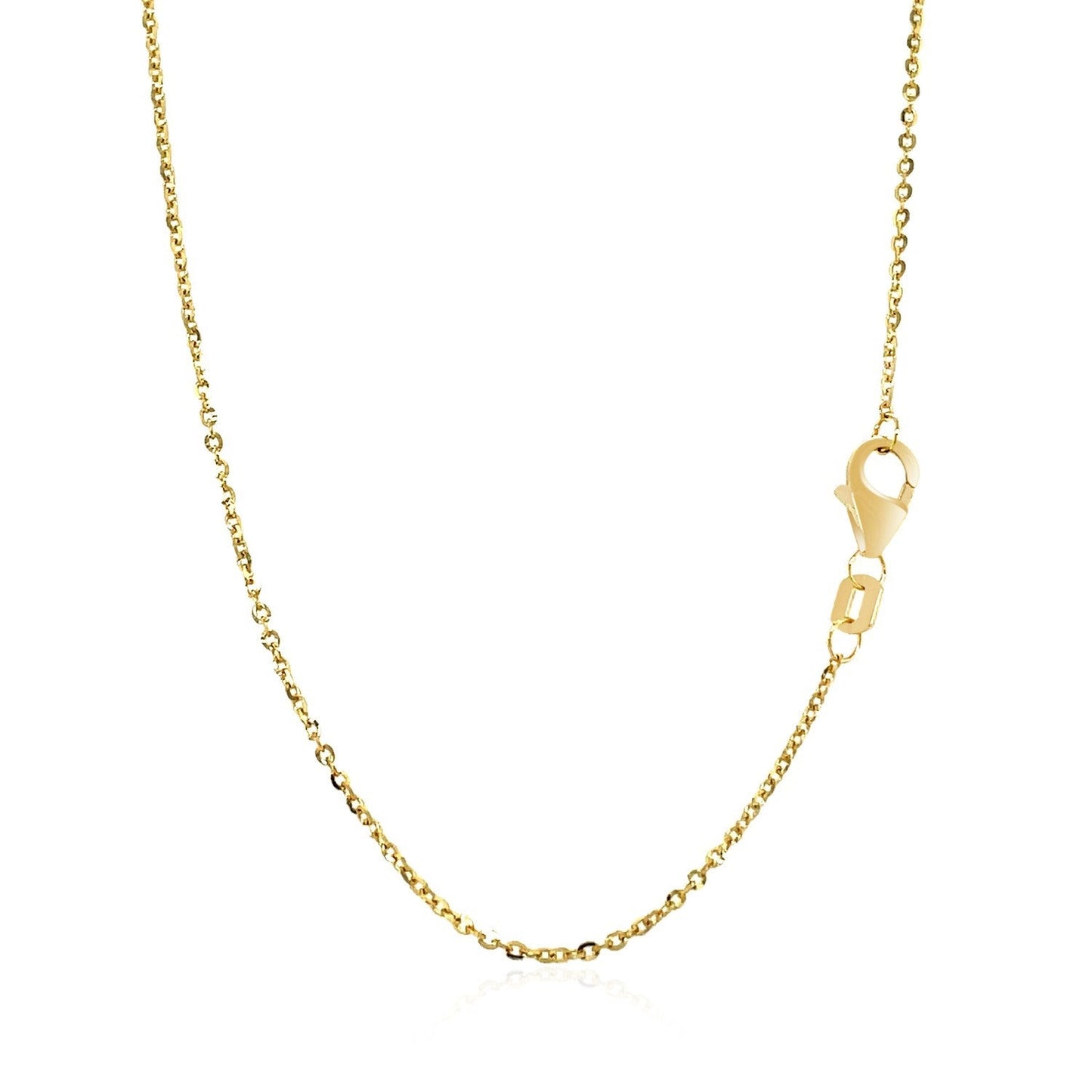 14k Yellow Gold Chain Necklace with a Shiny Flat Bar - ThisandThatShoppe