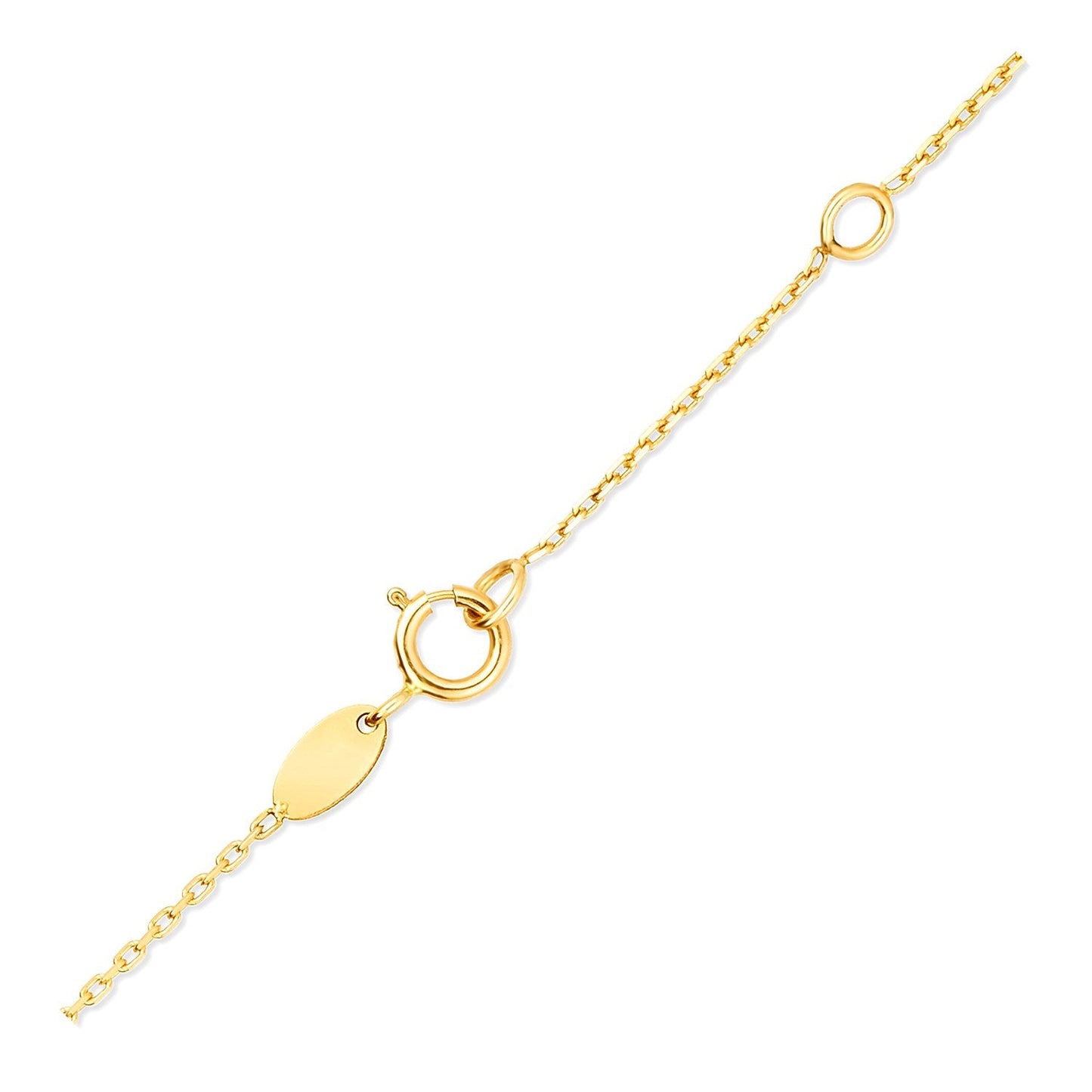 14k Yellow Gold Chain Necklace with Cross Stations - ThisandThatShoppe