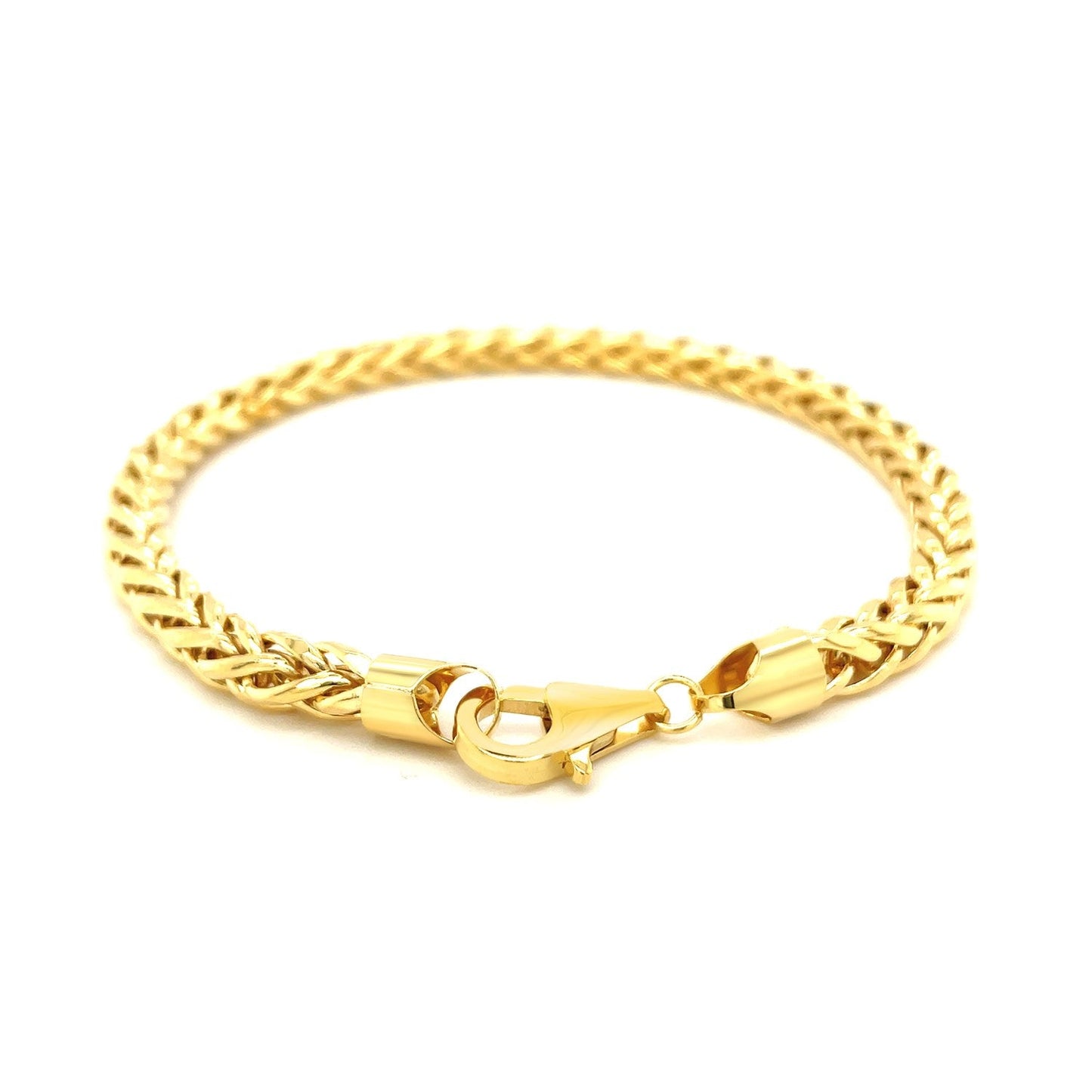 14k Gelbgold Diamantschliff Runde Franco Armband (5.30 mm)