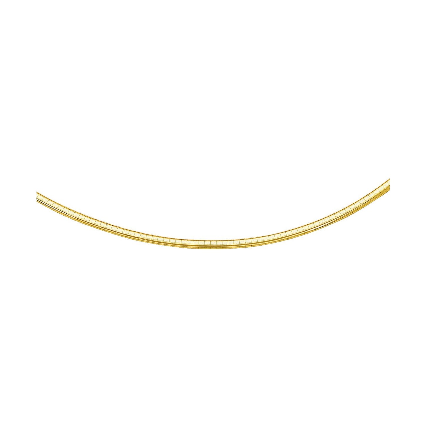 14k Yellow Gold Chain in a Classic Omega (3 mm) - ThisandThatShoppe