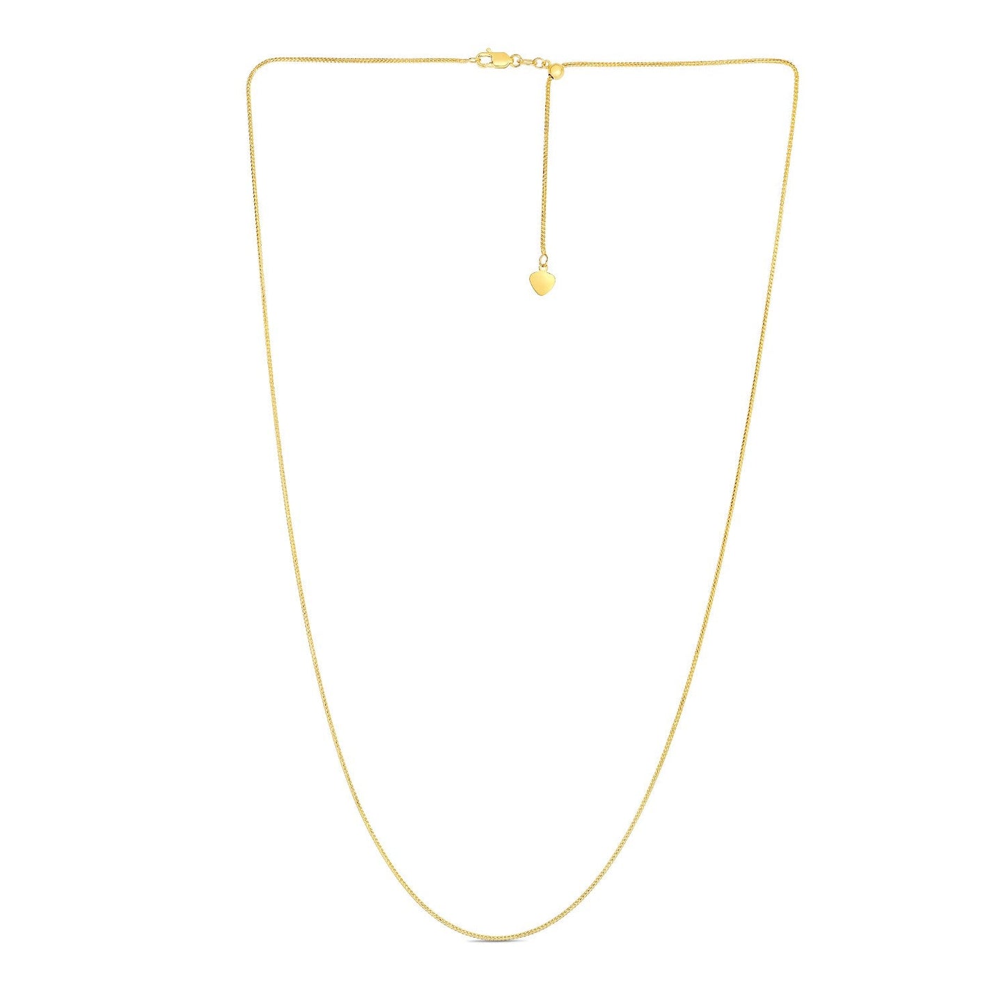14k Yellow Gold Adjustable Franco Chain (1.00 mm) - ThisandThatShoppe