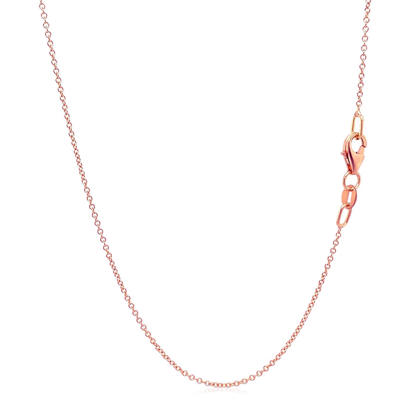 Double Extendable Cable Chain in 14k Rose Gold (1.00 mm) - ThisandThatShoppe