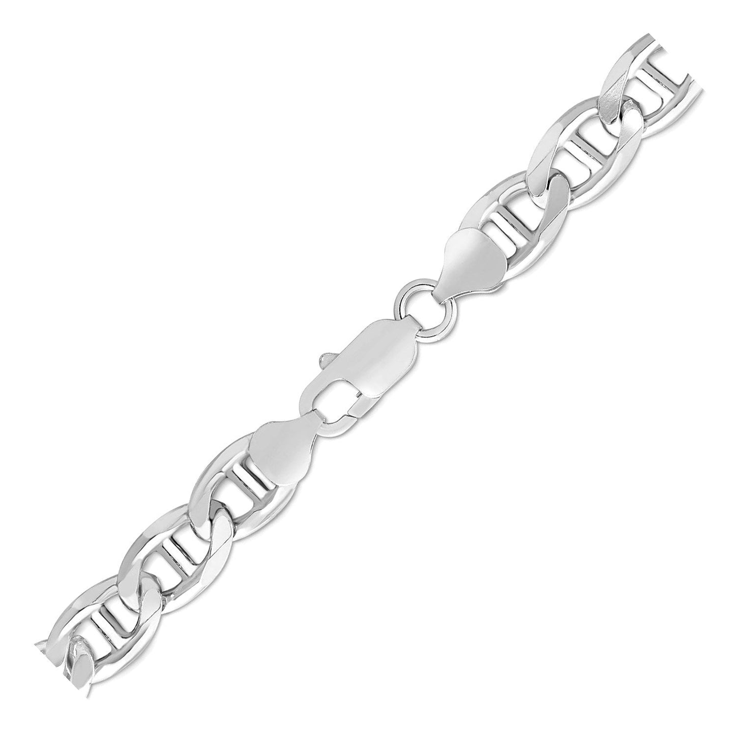 Sterling Silver Rhodium Plated Mariner Chain (8.00 mm) - ThisandThatShoppe