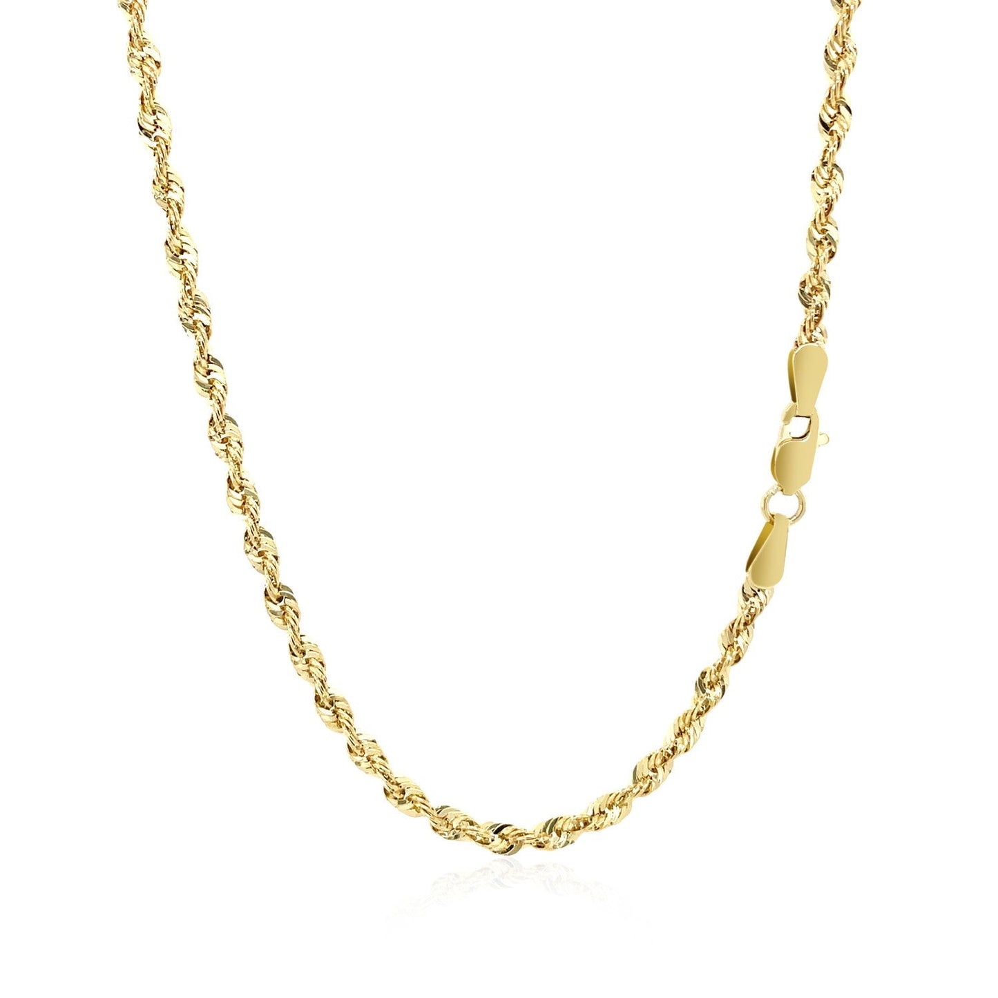 14k Yellow Gold Light Rope Chain (2.50 mm) - ThisandThatShoppe