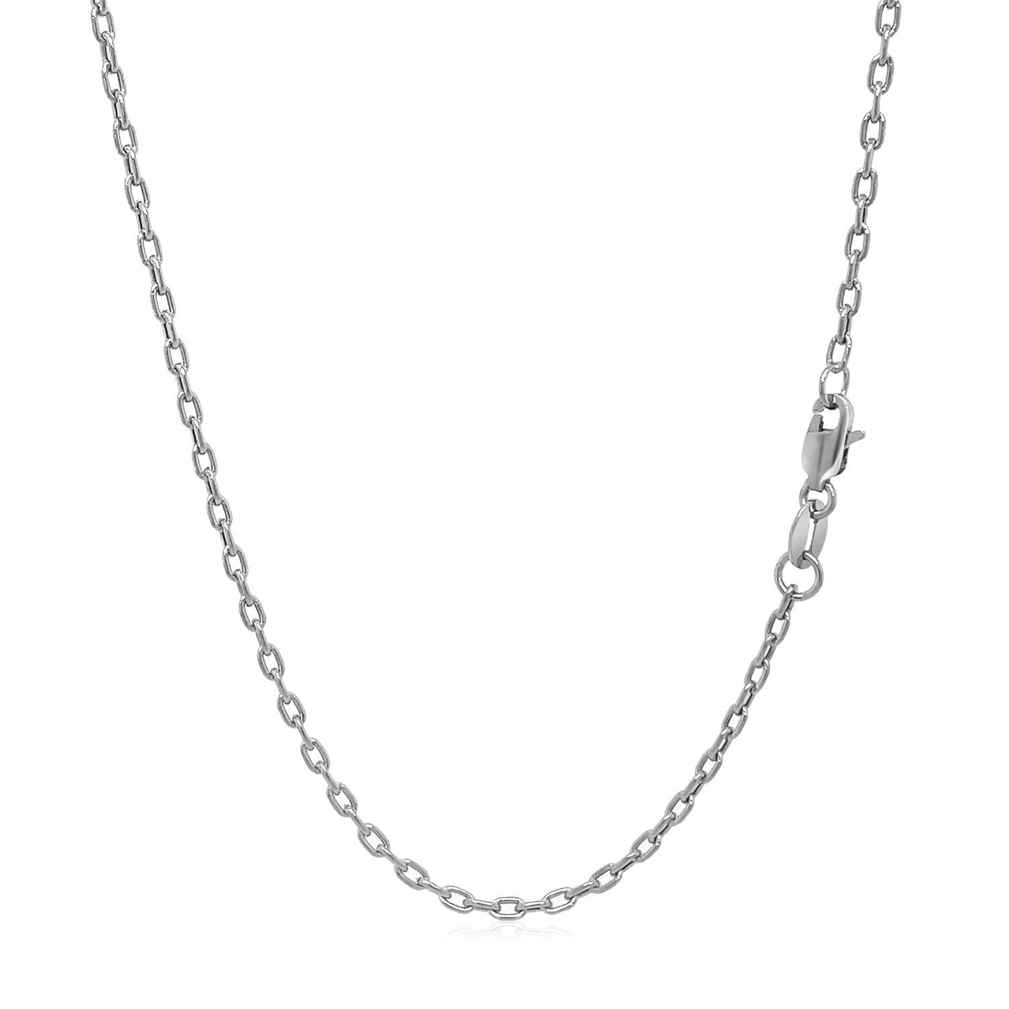 Double Extendable Cable Chain in 14k White Gold (1.80 mm) - ThisandThatShoppe