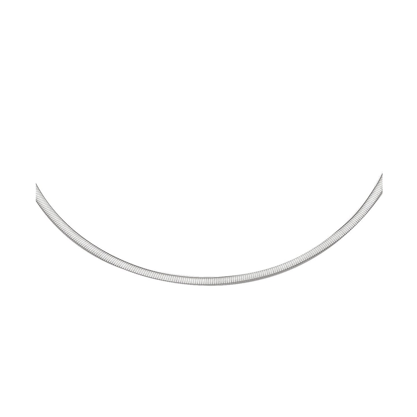 2.5mm 14k Two Tone Gold Reversible Omega Necklace - ThisandThatShoppe
