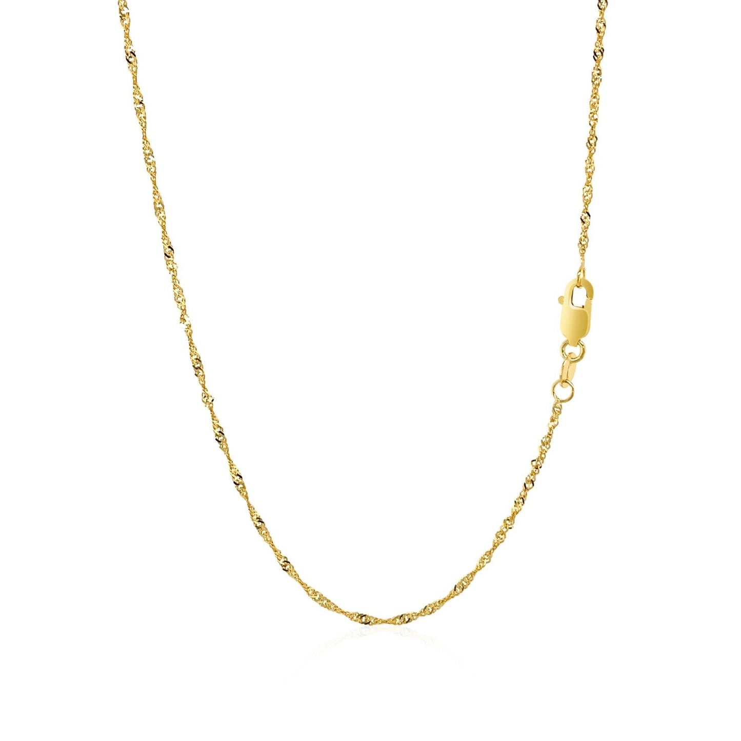 14k Yellow Gold Singapore Chain (1.30 mm) - ThisandThatShoppe