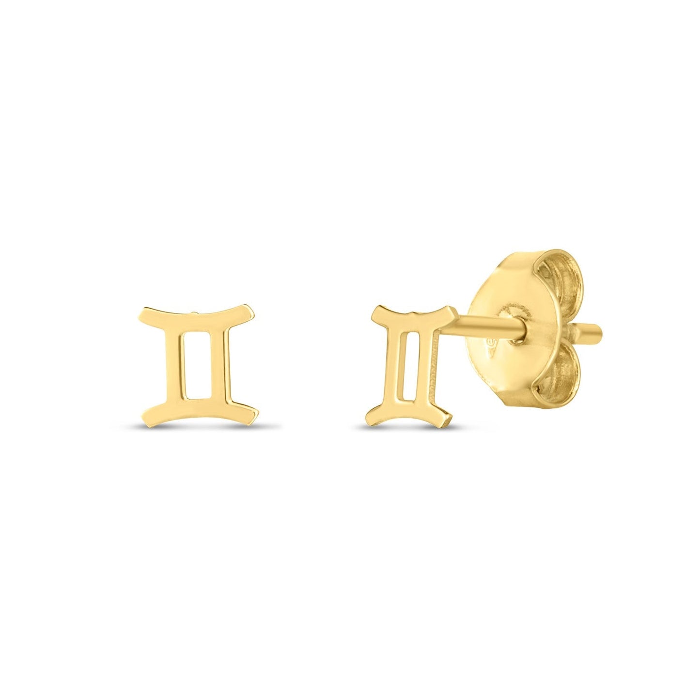 Ohrstecker aus 14 Karat Gelbgold mit Zwillingen