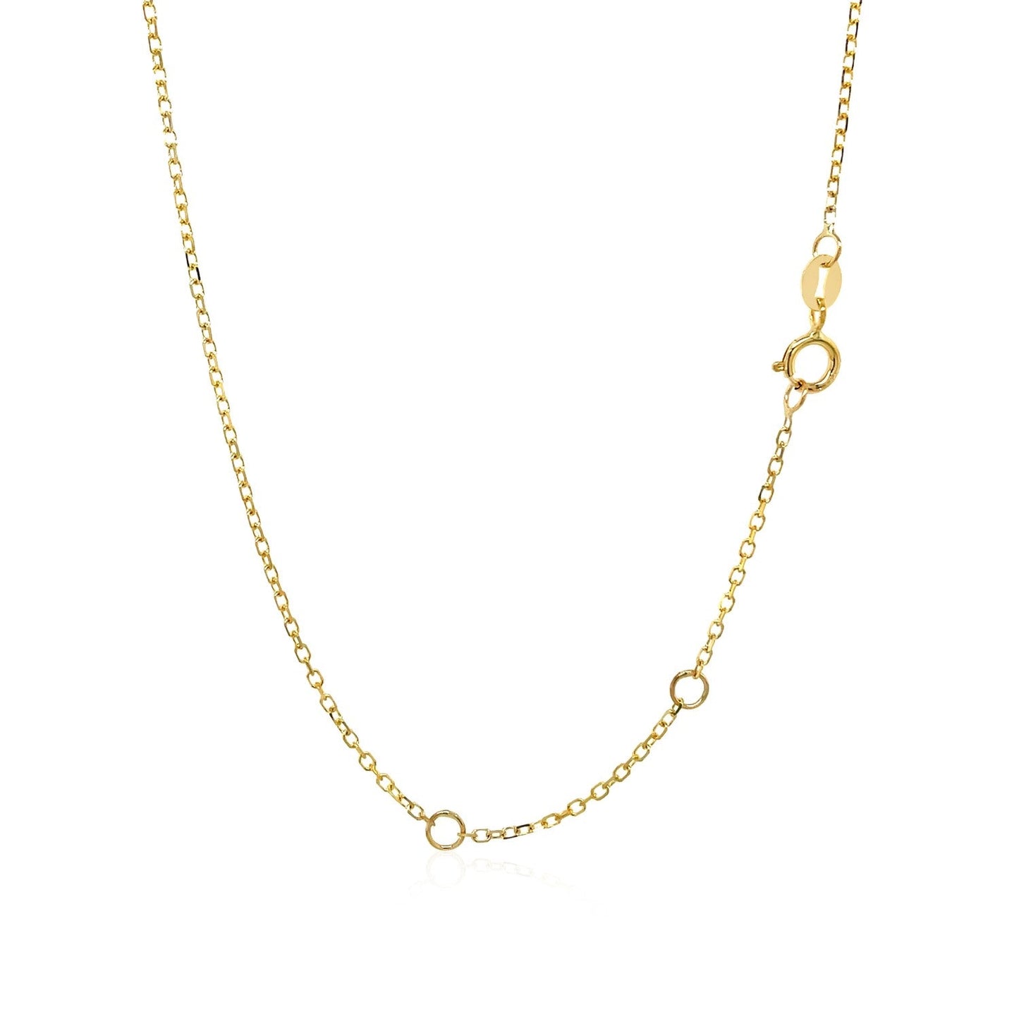 14k Yellow Gold 17 inch Necklace with Round Onyx - ThisandThatShoppe