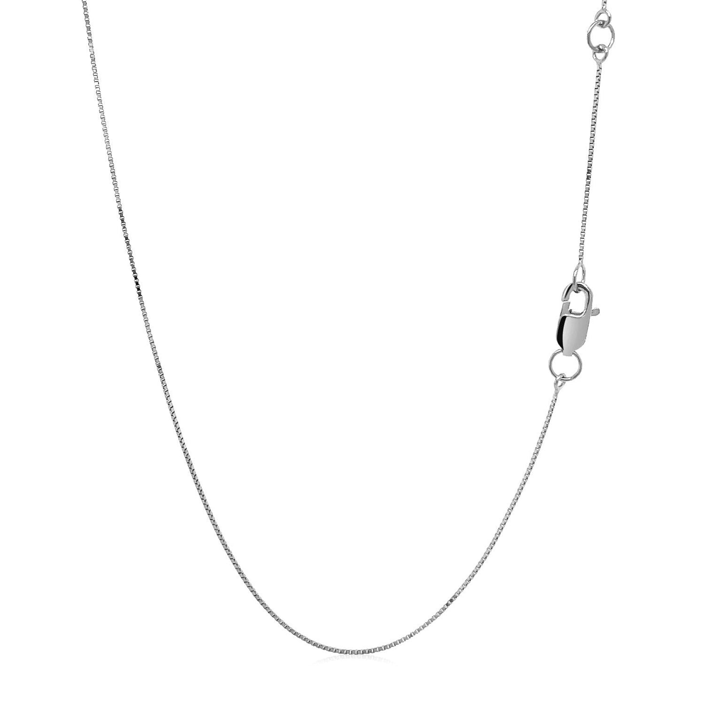 Double Extendable Box Chain in 14k White Gold (0.51 mm) - ThisandThatShoppe