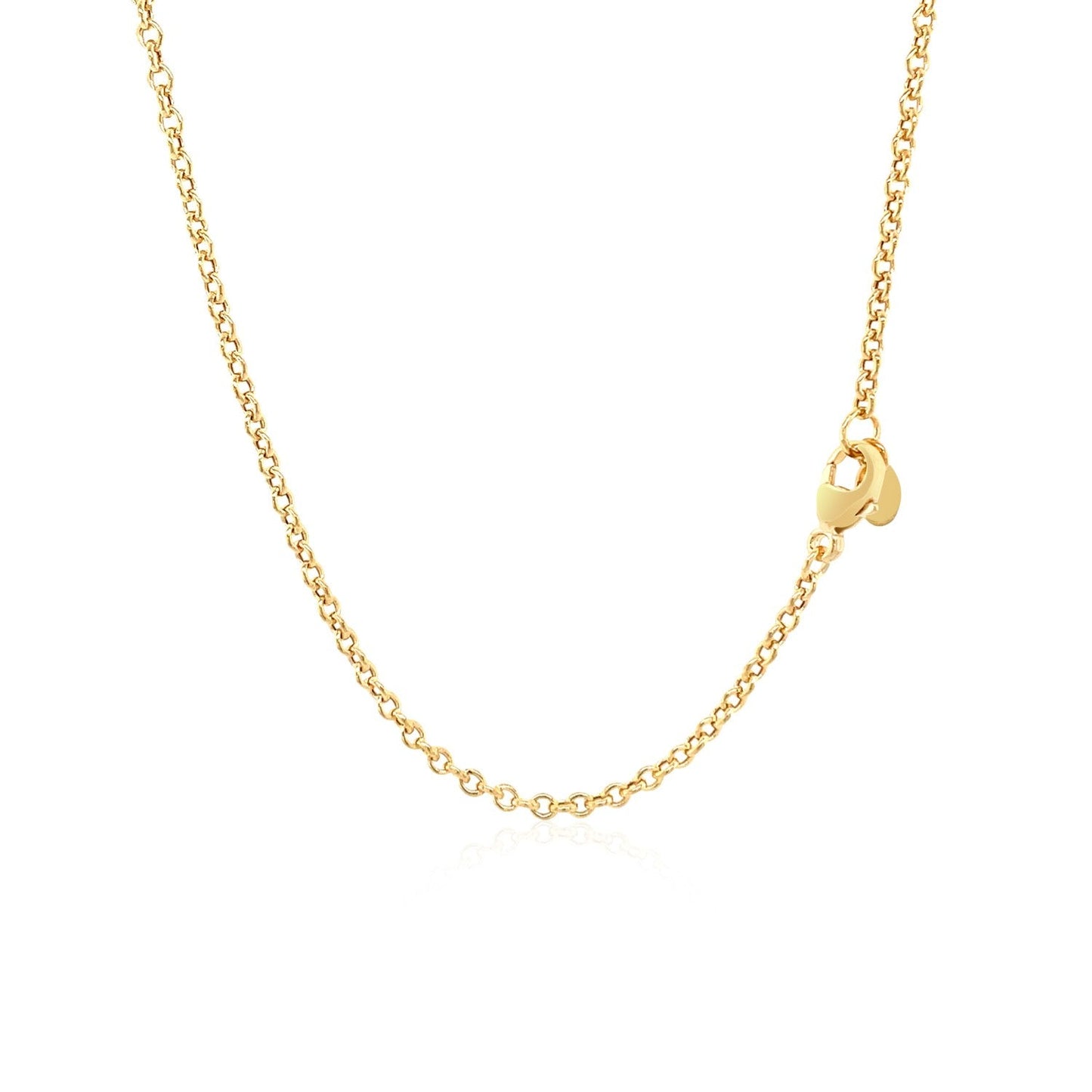 14 Karat Gelbgold Halskette mit poliertem Knoten