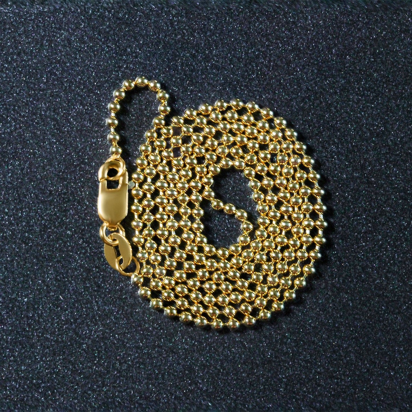14k Yellow Gold Bead Chain 1.5mm (1.50 mm) - ThisandThatShoppe