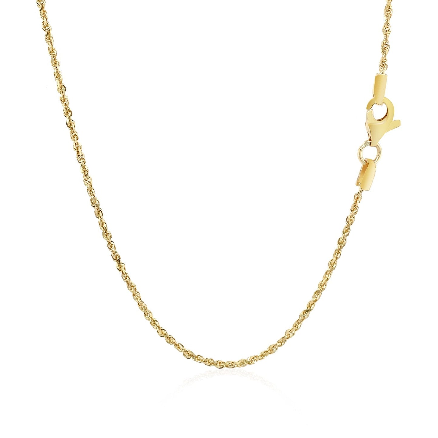 10k Yellow Gold Solid Diamond Cut Rope Chain (1.40 mm) - ThisandThatShoppe