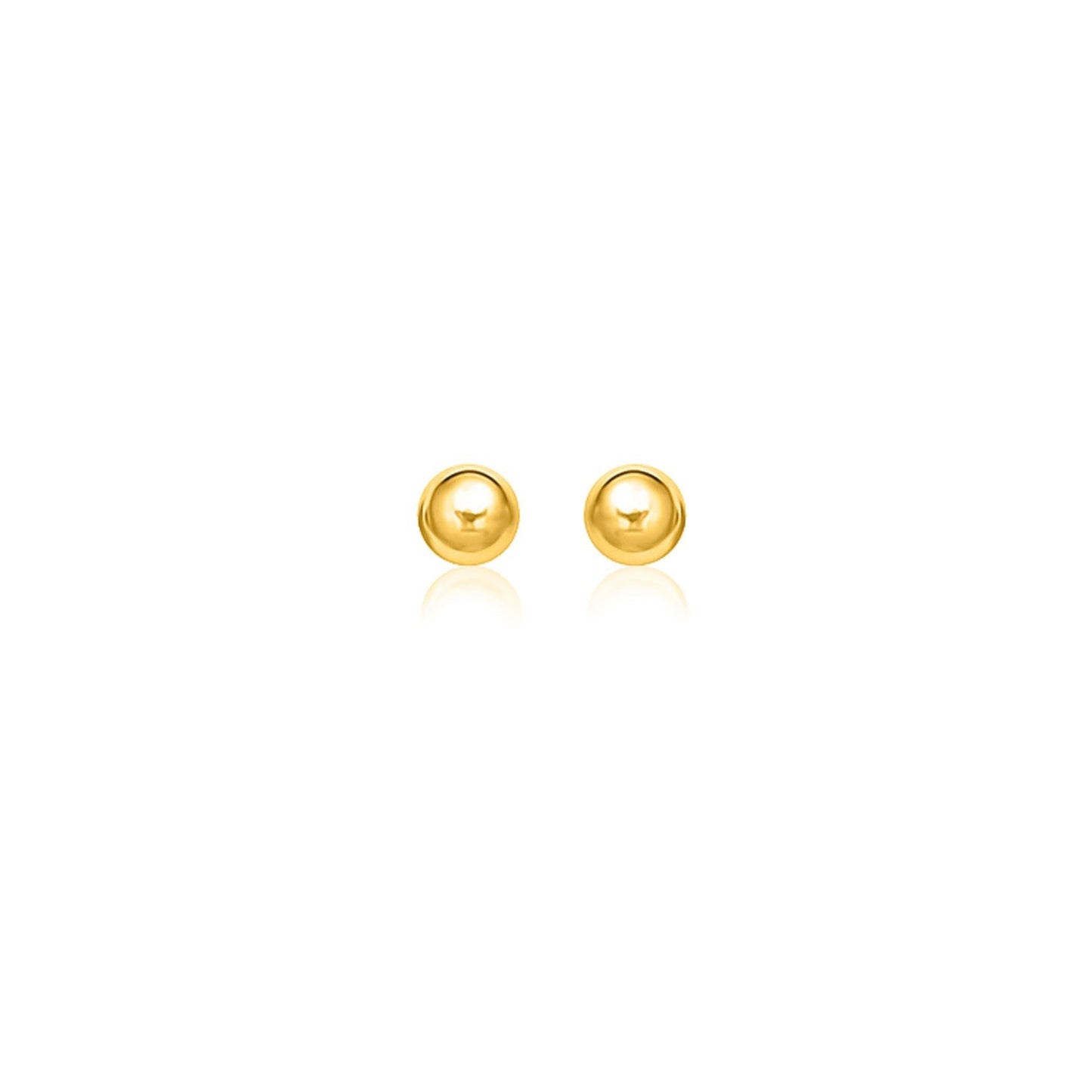 14 Karat Gelbgold runde Ohrstecker (7,0 mm)