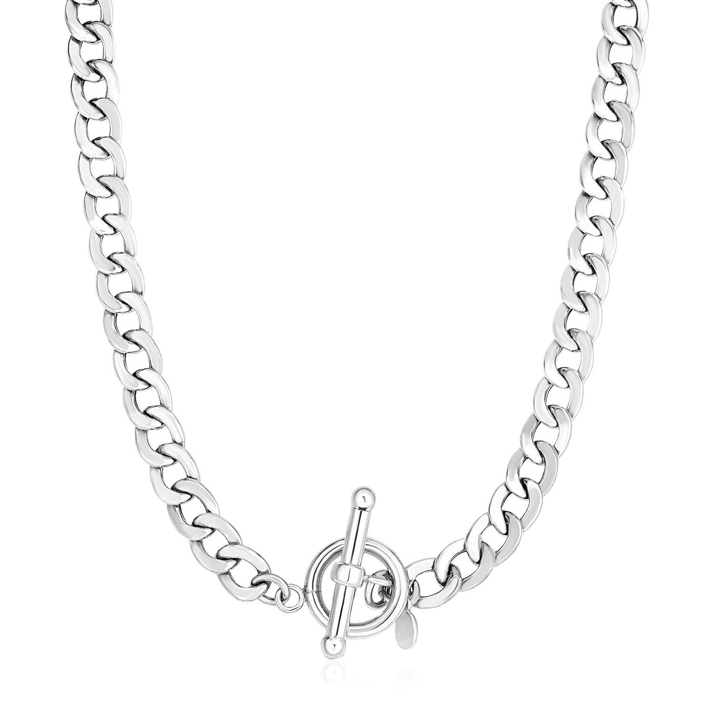 Collier torque en argent sterling poli à maillons larges