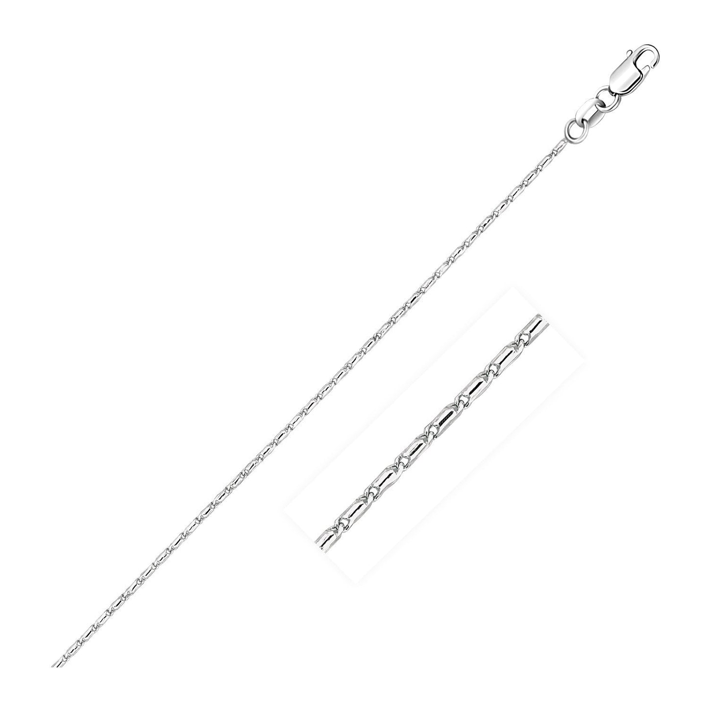 14k White Gold Lumina Pendant Chain (0.90 mm) - ThisandThatShoppe