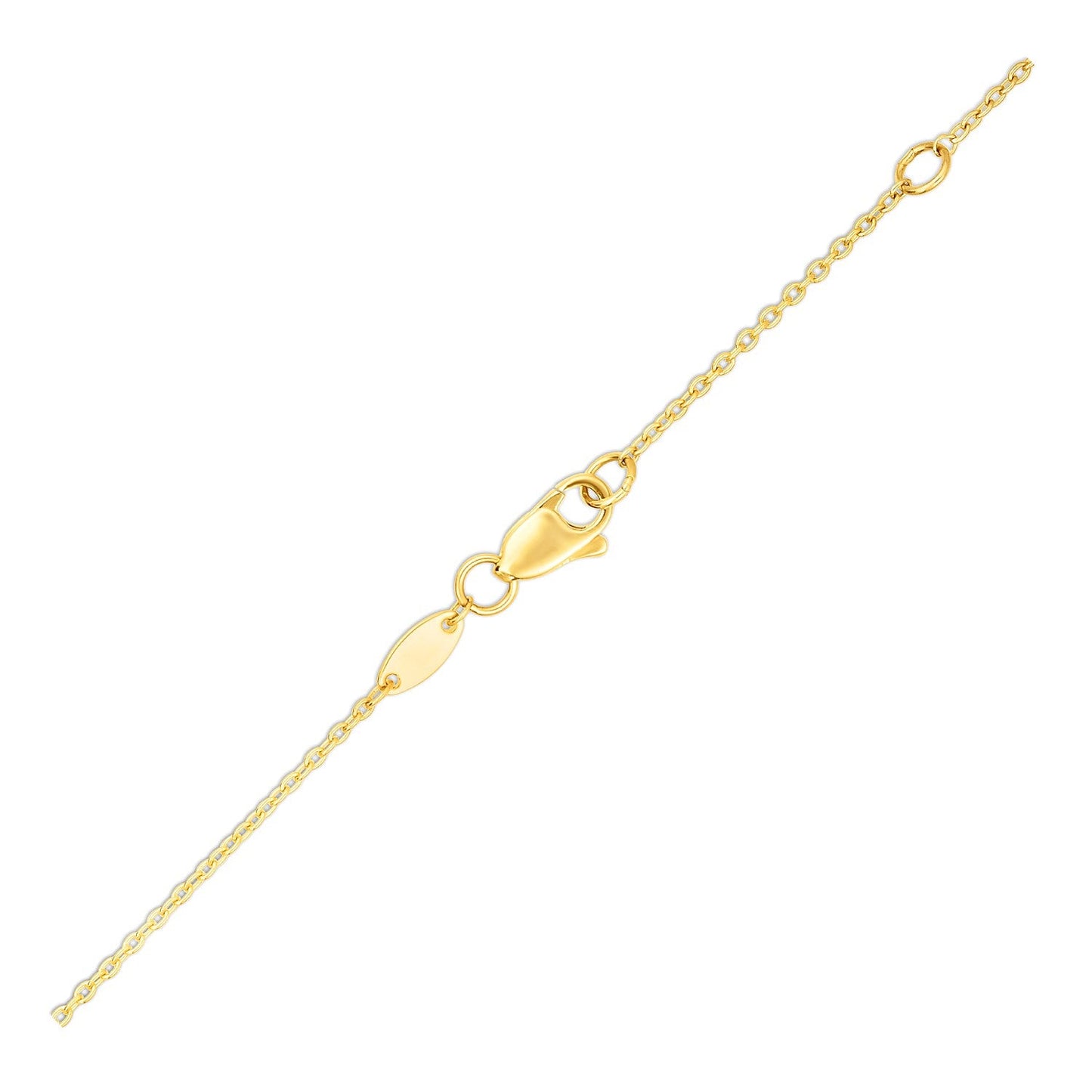 14k Yellow Gold Chain Necklace with Horizontal Arrow Pendant - ThisandThatShoppe