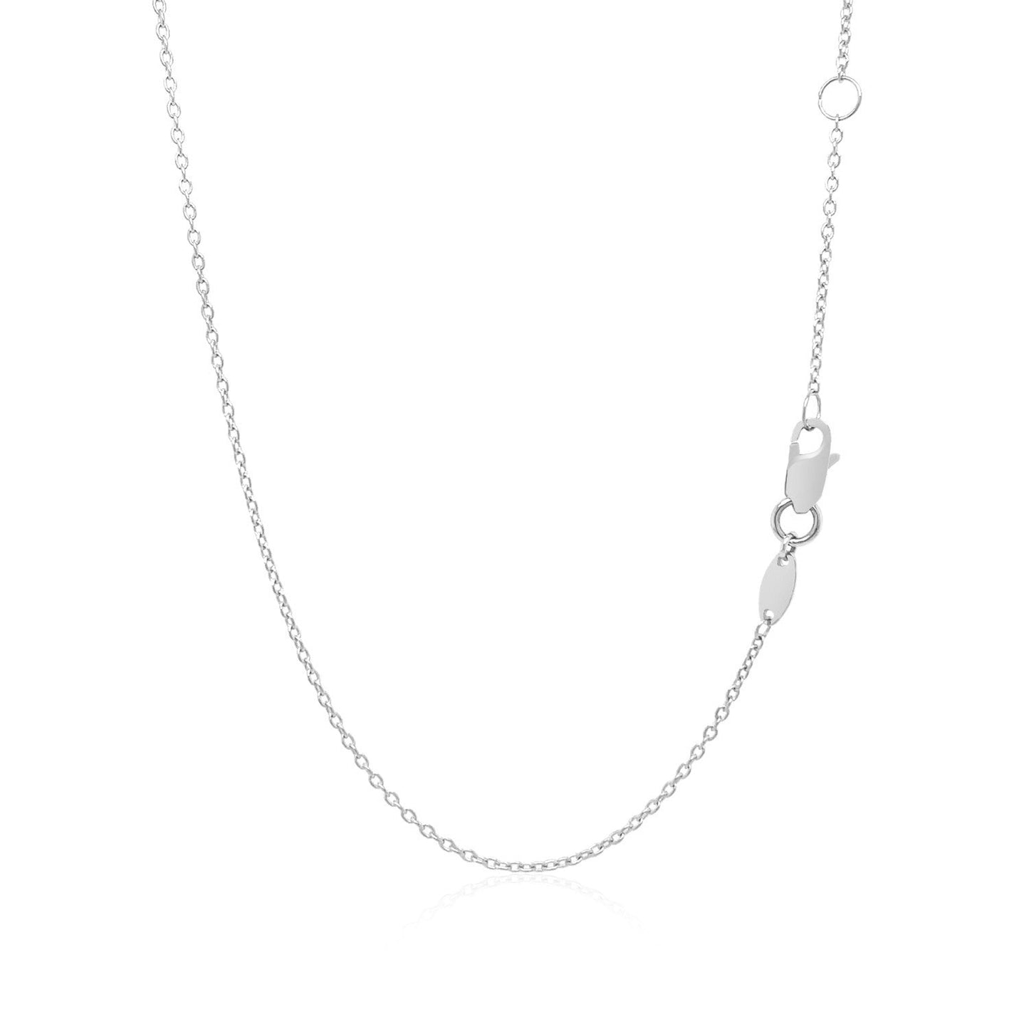 14k White Gold Smooth Flat Horizontal Bar Style Necklace - ThisandThatShoppe
