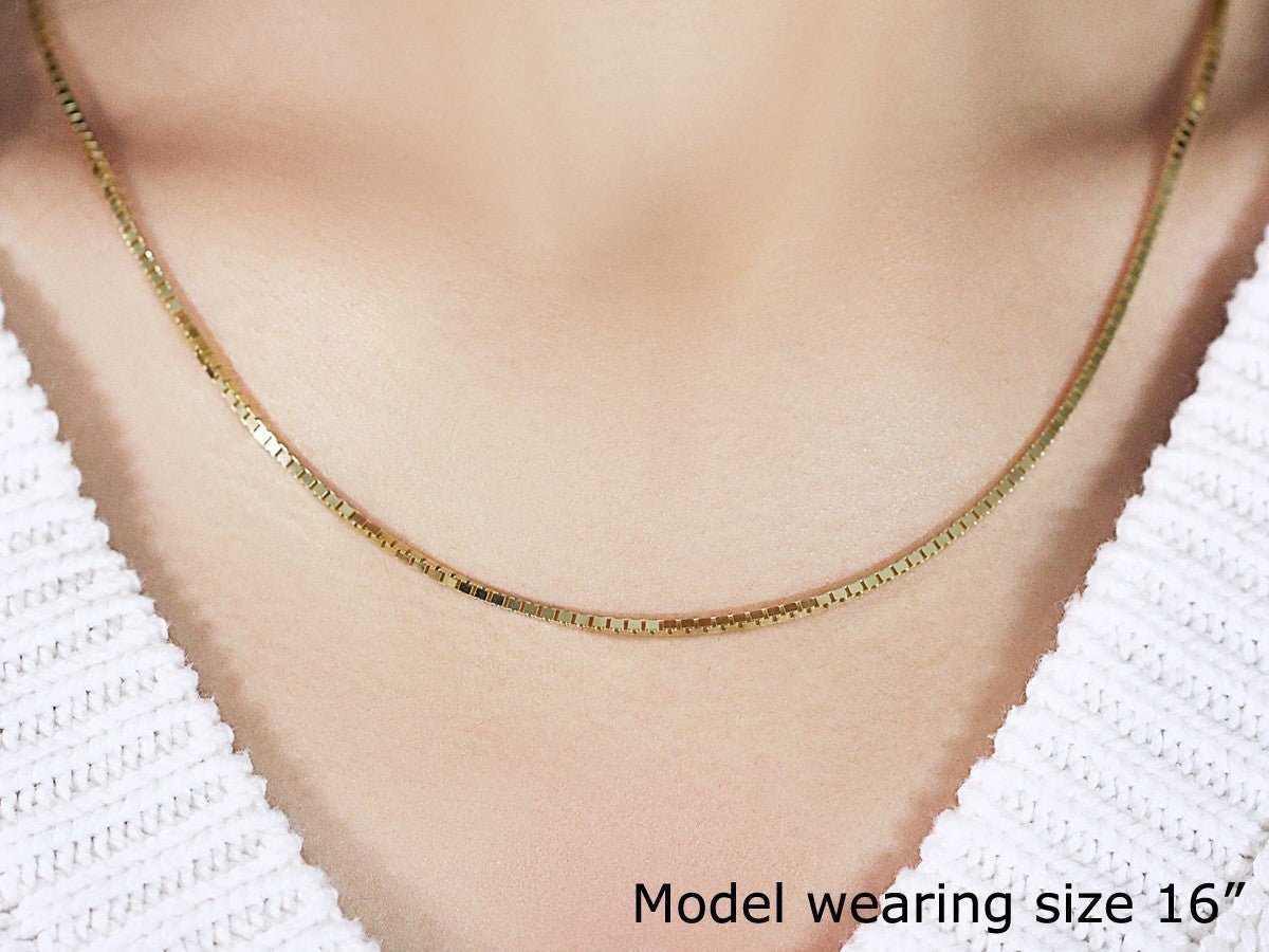 14K Yellow Gold Classic Box Chain (1.70 mm) - ThisandThatShoppe