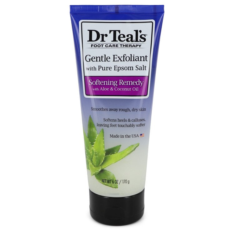 Exfoliant doux au sel d'Epson pur du Dr Teal's de Dr Teal's Exfoliant doux au sel d'Epsom pur Remède adoucissant à l'aloès et à l'huile de coco (unisexe) 170 g pour femme
