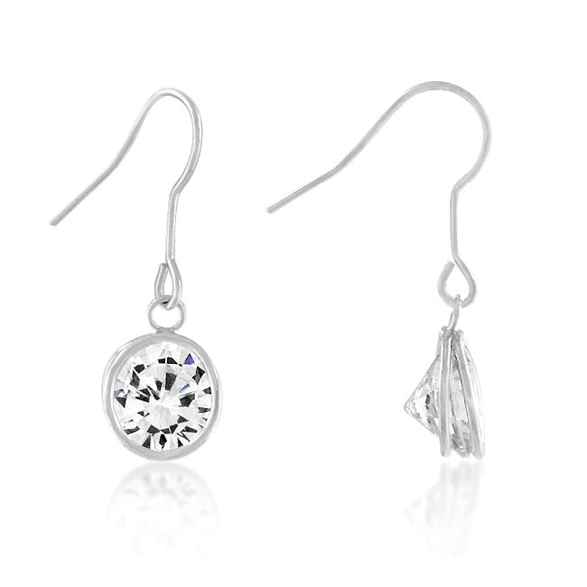 Bezel Solitaire Stud Earrings - ThisandThatShoppe